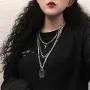 YOPQ 2Pcs Lock Statement Pendant Necklace Long Chain Punk Multilayer Choker Necklace For Women Man Girls YOPQ 2Pcs Lock Statement Pendant Necklace Long Chain Punk Multilayer Choker Necklace For Women Man Girls