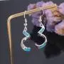CiNily Sterling Silver Plated Dangle Drop Earrings for Women Opal Hook Earrings Birthstone Spiral Ribbon Dangle Earrings CiNily Sterling Silver Plated Dangle Drop Earrings for Women Opal Hook Earrings Birthstone Spiral Ribbon Dangle Earrings