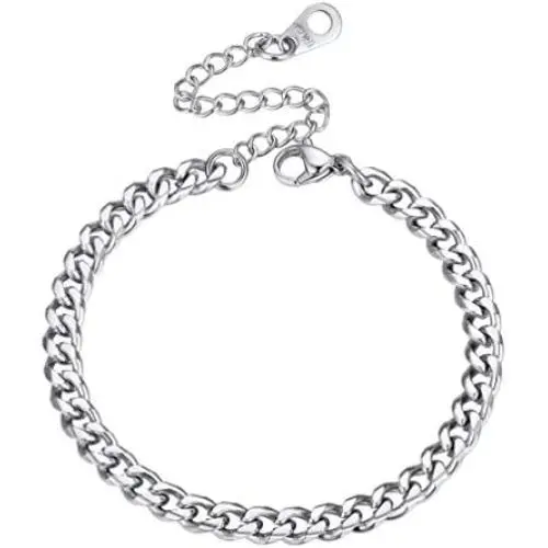 PROSTEEL Stainless Steel Bracelet for Men Women, Cuban Link Chain/Flat Box Chain, Black/18K Gold Plated, W:4.8mm/6mm/10mm/14mm, L:19cm to 22cm, Come Gift Box PROSTEEL Stainless Steel Bracelet for Men Women, Cuban Link Chain/Flat Box Chain, Black/18K Gold Plated, W:4.8mm/6mm/10mm/14mm, L:19cm to 22cm, Come Gift Box