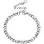 PROSTEEL Stainless Steel Bracelet for Men Women, Cuban Link Chain/Flat Box Chain, Black/18K Gold Plated, W:4.8mm/6mm/10mm/14mm, L:19cm to 22cm, Come Gift Box