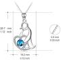 YFN 925 Sterling Silver Penguin Gifts Penguin Necklace Heart Pendant Necklace for Women Jewelry Gifts
