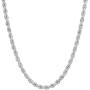 Savlano 925 Sterling Silver 4mm Solid Italian Rope Diamond Cut Twist Link Chain Necklace with Gift Box for Men & Women - Made in Italy