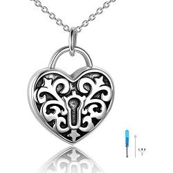 ONEFINITY Urn Necklaces for Ashes Sterling Silver Lock/Heart/Cat/Dog/Infinity Celtic Knot Cat/Dog/Lock/Heart Cremation Jewelry for Ashes Cremation Keepsake Gifts for Women Her