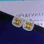 Monthers Day Gifts Diamond Jewelry for Women Sterling Silver Jewelry Set Princess Cut Necklace and Stud Earrings with Yellow CZ Stones Wedding Jewelry Gifts for Mom/Wife/Sister/Friend Monthers Day Gifts Diamond Jewelry for Women Sterling Silver Jewelry Set Princess Cut Necklace and Stud Earrings with Yellow CZ Stones Wedding Jewelry Gifts for Mom/Wife/Sister/Friend