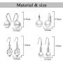 4 Pairs Dangle Earrings for Women Girls Swarovski Crystals Thread Drop Earrings set with Gift Box