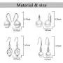 4 Pairs Dangle Earrings for Women Girls Swarovski Crystals Thread Drop Earrings set with Gift Box