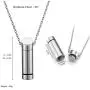 Zysta Personalized Custom Whistle Urn Necklace for Ashes Customized Engraving Cremation Tube Vial Ash Necklaces Ashes Keepsake Memorial Tube Pendant Locket Jewelry Stainless Steel