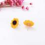 JOYID Sweet Sunflower Pearl Leaf Pendant Necklace Resin Daisy Flower Clavicular Chain Fashion Jewelry for Women