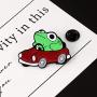 Novelty Animal Frog Enamel Pin - Cute Mushroom Plant Lapel Pins Badge Brooch Jewelry Accessory for Bags Clothes Caps