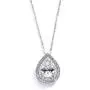 Mariell Pear-Shaped Solitaire Necklace Pendant for Brides - Vintage Wedding Bridal Jewelry Mariell Pear-Shaped Solitaire Necklace Pendant for Brides - Vintage Wedding Bridal Jewelry