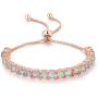 CiNily Adjustable Silver Plated Opal Tennis Bracelet for Women Girls - Fashion Jewelry Gift | Opal Bracelets in Sterling Silver,Rose Gold and Yellow Gold Plating