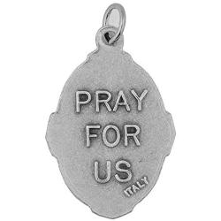 VILLAGE GIFT IMPORTERS 1'' Saint Dymphna Medal and Holy Card | Patron Saint of Mental Illness | Made in Italy | Christian Jewelry