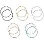 HOUSWEETY 5 Pairs 5 Colors Stainless Steel Smooth Simple Hoop Earrings (Dia.10mm) HOUSWEETY 5 Pairs 5 Colors Stainless Steel Smooth Simple Hoop Earrings (Dia.10mm)