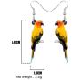 WEVENI Acrylic Australian Parrot Earrings Red Bird Dangle Drop Jewelry For Women Girls Nice Gift