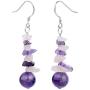 YACQ Sterling Silver Natural Gemstone Dangle Earrings Handcrafted Jewelry for Women