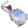 SilverStarJewel Oval Rainbow Moonstone Pendant 0.7'' 1.3 Grams Sterling Silver SilverStarJewel Oval Rainbow Moonstone Pendant 0.7'' 1.3 Grams Sterling Silver