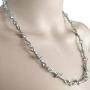 Silver Wire Chains Necklace for Men Women Hip Hop Punk Gothic Thorns Choker Jewelry for Boys