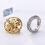 JAJAFOOK Astronomical Sphere Ball Deformation Ring Cosmic Finger Ring Lover Gifts, Titanium Steel Rings