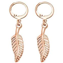 Stainless Steel Leaf Style Cocktail Party Wedding Statement Drop Earrings
