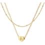 ABDOT Heart Initial Necklaces for Women Girls 14k Gold Plated Heart Pendant Letter Alphabet Necklace Personalized Layered Necklaces Birthday Jewelry Gifts