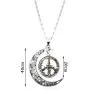 Floral Peace Sign Necklace Bracelet Earring Set