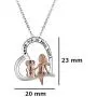 CBrands Sterling Silver Love Heart Engraved Girl Kiss Dog Pendat Necklace Jewelry Gifts for Women Her Girlfriends Wife (Rose Gold)