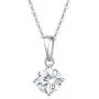 Carleen Sterling Silver Clear Round Brilliance-Cut Simulated Diamond One Carat Cubic Zirconia CZ Crystal Solitaire Studs Earrings Essential Jewelry for Women Girls…