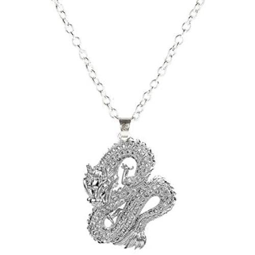 Halloween Dragon Necklace Choker Personalized Chinese Dragon Pendant Necklace for Women Men Fashion Sweater Chain Necklace Jewelry Gifts