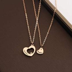 Zuo Bao Mother Daughter Necklace Mommy and Me Matching Heart Necklace