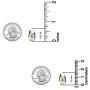 LeCalla Sterling Silver Jewelry Omega Back Earrings for Women Teen