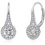SHINEFUTURE Dangle earrings for women Bridal Earrings with Sparkling Dangle Lever Backed Earrings for Women