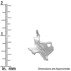 Raposa Elegance Sterling Silver State Map Cut Out with Heart Charms
