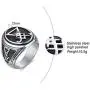 XUANPAI Mens Ring Stainless Steel Sigil of Lucifer Seal of Satan Devil Occult Symbol Signet Band,Size 8-12