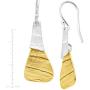 Silpada Combination Drop Earrings in Textured Brass & Sterling Silver