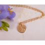 EFYTAL Lotus Necklace, Tiny Gold Filled Yoga Pendant on 14k Gold Filled Chain, Dainty Zen Flower Charm