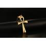 BEANS Stainless Steel Coptic Ankh Cross Religious Pendant Necklace for Men Women, 20-24 Chain