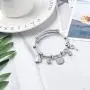 HZMAN Key Padlock Steel Cable Bracelet Stainless Steel Cuff Ladies Cubic Zirconia Bracelet Wristband HZMAN Key Padlock Steel Cable Bracelet Stainless Steel Cuff Ladies Cubic Zirconia Bracelet Wristband