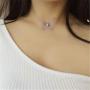 Womens Butterfly Necklace Choker Transparent Fishing Line Cute Rhinestone Butterfly Elf Fairy Necklace for Girls Kids Birthday Gift Jewelry