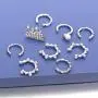 Cathercing Multiple Stud Earrings Set for Women Pearls Girls Small Hoop Earrings Hypoallergenic Circle Earrings Dangle Lightweight Earrings Modern Jewelry Daily for Gift