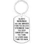 Jewelry Gift for Men Women- Always Remember You are Braver Than You Believe Inspirational Keychain
