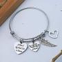 Memorial Bracelet in Memory of Dad Mom Sympathy Gift A Piece of My Heart Lives in Heaven Loss Jewelry for Her
