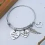 Memorial Bracelet in Memory of Dad Mom Sympathy Gift A Piece of My Heart Lives in Heaven Loss Jewelry for Her