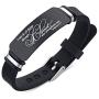 VNOX Religious Inspirational Bible Quote Personalized Silicone Watch Bands Bracelet Adjustable Motivational Encouragement ID Bracelets for Men Boys Son