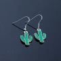 Cactus Dangle Earrings 316 Stainless Steel Cactus Charm Jewelry Gift for Cactus Lover Saguaro Jewelry
