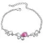 MAFMO Fashion Butterfly Hot Pink Jewelry Sets Necklace and Earrings and Bracelet for Women