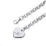 Initial Charm Bracelets Stainless Steel Heart 26 Letters Alphabet Bracelet for Women, Valentines Day Gifts
