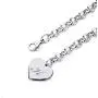 Initial Charm Bracelets Stainless Steel Heart 26 Letters Alphabet Bracelet for Women, Valentines Day Gifts