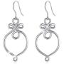 Eusense Celtic Knot Earrings, Sterling Silver Polished Good Luck Irish Celtic Jewelry Gift for Women Girls