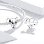 VOROCO 925 Sterling Silver Animals Ladybug Owl Lucky Cat Elephant Heart Unicorn Koala Cubic Zircon Charms Beads Women Jewelry Gifts for Pandora Bracelets