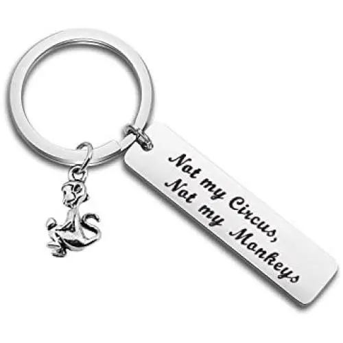 ENSIANTH Not My Circus Not My Monkeys Keychain Funny Retirement Jewelry for Coworker Boss Social Worker Gift ENSIANTH Not My Circus Not My Monkeys Keychain Funny Retirement Jewelry for Coworker Boss Social Worker Gift